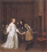 Gerard Ter Borch Dancing Couple France oil painting artist